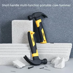 Deli Mini Claw Hammer Short/Long Handle Double Nail High Carbon Steel Household Durable Anti Slip Industrial Grade Hand Tool - Image 4