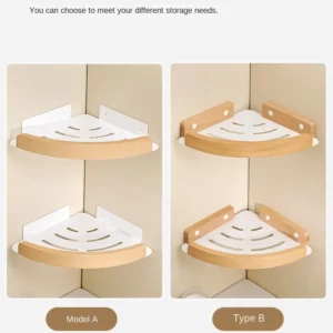 shower corner organizer storage，Bathroom Storage Shelves, bathroom corner Rack on wall,no drill bath shelf,household items - Image 6