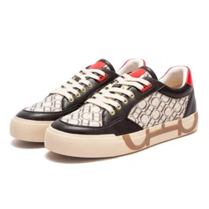 Deluxe Brand Women's Shoes Flat Casual Shoes Letter Printed Breathable Fabric Comfortable Fashion Sneakers - Image 1