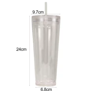710ml Water Cup High Capacity Multifunctional Water Bottle With Strew Splash-proof Travel Transparent Drinking Bottle For Home - Image 6