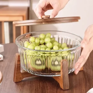 Large Household Glass Storage Jar Living Room Coffee Table and Fruit Platter New Chinese Candy Plate and Snack Plate - Image 4