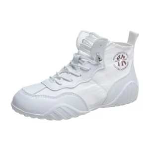 Women's Canvas Shoes 2024 New Fashion White High Top Casual Shoes Comfortable Flat bottom Lace Up Ladies Sneakers Tenis De Mujer - Image 6