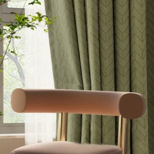 French Luxury Retro Chenille Herringbone Jacquard Light Gray Curtain Milky coffee Curtains for Living Dining Room Bedroom Custom - Image 10