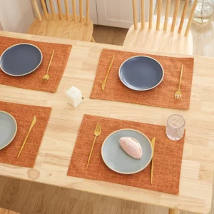 30X46 CM Linen Solid Color Dining Table Mat Fashion Style Western Dining Table Bowl Cup Rectangle Placemats Table Decoration - Image 3