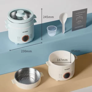 2L Electric Rice Cooker Cooking Pot Mini Multicooker Lunch Box Rice Cookers Hotpot Non-stick Electric Skillet Food Steamer 220V - Image 6