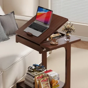 Minimalist Mobile Bedside Table Multifunctional Sofa Side Table with Storage for Balcony Tables Home Living Room Furniture - Image 4
