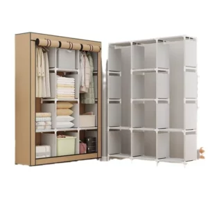 Multifunctional Dust Cloth Wardrobe, Home, Bedroom Clothing Cabinet Assembly Storage Cabinet - Image 5