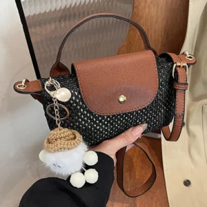 New Straw Braided Shoulder Bag Seaside Beach Holiday Crossbody Bag Summer Braided Small Handbag Women's Single Shoulder Bag - Image 4