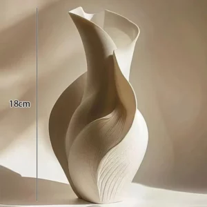 18cm Nordic Ceramic Vase Abstract Grass Dried Real Flower Living Dinning Room Cabinet Office Desktop Decoration Gift - Image 4