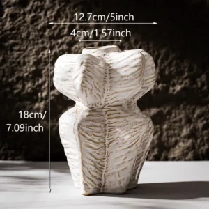 CAPIRON Ceramic Vase Unique Nordic Japan Nature Style Home Living Room Bookcase Interior Decoration Accessories Office Tabletop - Image 5