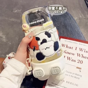 Cartoon Kawaii Kids Capybara Water Bottle With Straps and Straws One Cup for School and Festivals for Children Back To School - Image 3