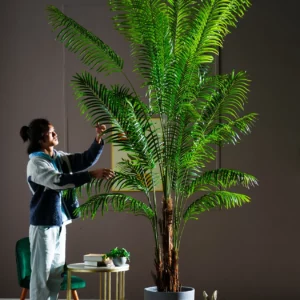 Large Light Luxury Loose Tail Sunflower Simulation Green Plant Bionic False Tree Bamboo Tropical Landscape Decoration - Image 2