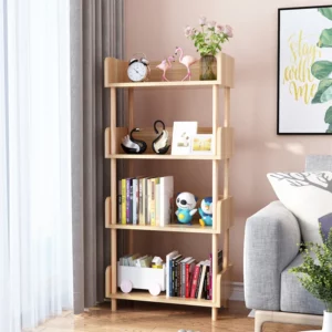 Simple bookshelf shelves floor floor, home living room against the wall, children's multi-storey storage, small bookcases, - Image 5