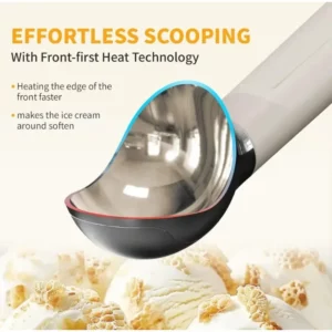 Electric Heated Ice Cream Scoop, Rechargeable Scooper For Hard Icecream, Self Heated Spoon Rust-proof Metal Easy Clear Gadgets - Image 5