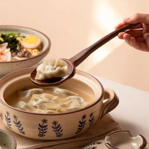 New Long Handle Ramen Wooden Spoon Japanese Kitchen Cooking Utensils Tableware Serving Tablespoons Home Large Soup Ladle - Image 3