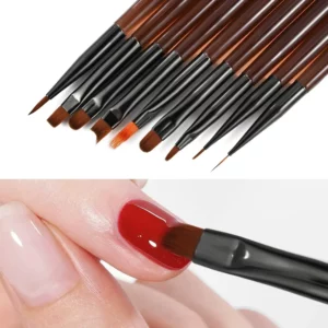 9PCS UV Gel Nail Brush Liner DIY Painting Pen Manicure Acrylic Drawing Brush for Nail Art Design Nails Tip Display Painting Tool - Image 3