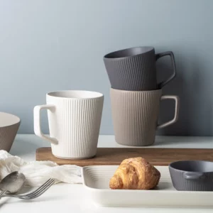 450ML Household ceramic mugs, large capacity water cups, men's and women's coffee cups, milk cups, office mugs, couple cups - Image 2