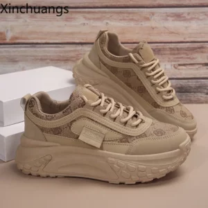 New Women's Causal Sneakers Woman Fashion Breathable Lace Up Sports Shoes Platform Walking Designer Shoes - Image 4