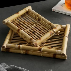Japanese Bamboo Dessert Plate Southeast Asian Characteristic Tableware Roast Roast Squab Plate Hot Pot Creative Snack Plate - Image 2