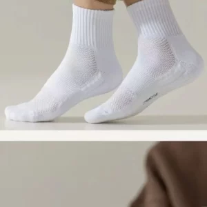1pairs Socks Men's cotton deodorant winter towel bottom with velvet mid-tube white stockings thickened sports basketball socks - Image 6