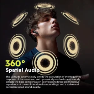 Sansui W23 ANC Bluetooth 5.4 Earbuds -35dB Noise Cancelling 360° Spatial Sound 27H Playtime Earphones with 4-Mic ENC HD Calls - Image 4