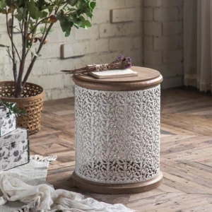 Modern Round Coffee Table Solid Wood Retro Low Table Home Furniture Modern Minimalist Designer Living Room Sofa Side Table - Image 4