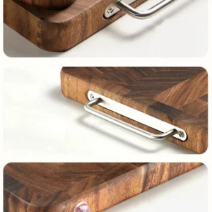 Black walnut cutting board Solid wood cutting board mortise and tenon joint technology household double-sided cutting board - Image 4