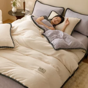 Winter Milk Velvet Quilt Duvet Cover Bedding Thicken Bed Quilt Cover Double Bed Cover Queen King Comforter cover Bed linen - Image 4