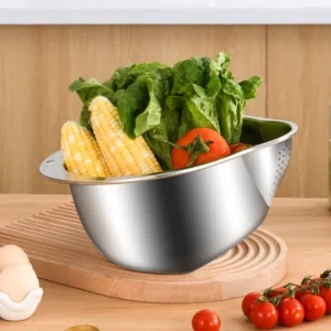 304 stainless steel drain basket Household kitchen washing rice washing dishes special drain basin filter basket - Image 3