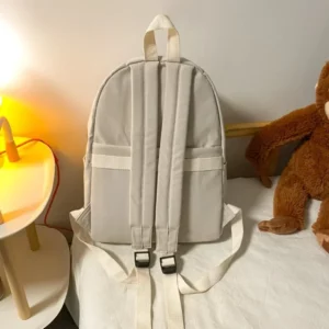 Waterproof Nylon Backpack for Women Simple Solid Color Bookbag Travel Backpack for Student Girls School Bag Female Shoulder Bags - Image 6