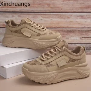 New Women's Causal Sneakers Woman Fashion Breathable Lace Up Sports Shoes Platform Walking Designer Shoes - Image 5