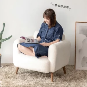 MOMO Lazy Sofa Tatami Nursing Chair Modern Light Luxury Single Simple Living Room Dormitory Bedroom Office Small Sofa - Image 6