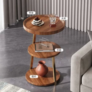 Nordic Round Storage Coffee Table Storage Lounge Desk Modern Minimalist Library Living Room Space Saving Center Coffee Table - Image 5