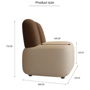 Richome Advanced Light Luxury Single Sofa Single Chair Negotiation Living Room Balcony Leisure Sofa Chair Comfortable Chair 2024 - Image 2