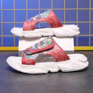 Chinese Style [Unicorn] Mythical Beast Picture Sandals Men's Slippers Velcro Bread Slippers Outdoor Wading Soft Soled Beach Shoes Boys Trbottomy Slippers - Image 4