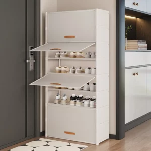 Shoe cabinet, multi-layer dust-proof model at home door, simple shoe rack student dormitory finishing rack, shoe storage cabinet - Image 2