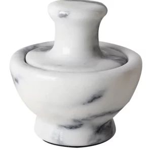AhunderJiaz Light Luxury Natural Marble Garlic Pounder Creative Manual Grinder Pepper Powder Mash Jar Kitchen Bar Utensils Set - Image 6