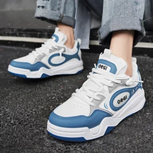 Street Blue Men's Skate Shoes Trendy Casual Outdoor Platform Hip Hop Sneakers Men Fashion Comfort Designer Skateboard Shoes Men - Image 2