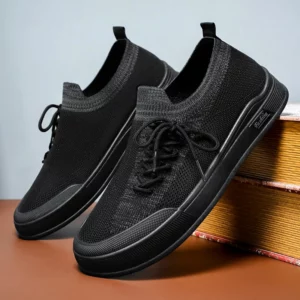 Skate Shoes for Men Flat Mesh Breathable Summer Lace-up Comfortable Walking Shoes Outdoor Sports Trendy Sneakers for Man - Image 5