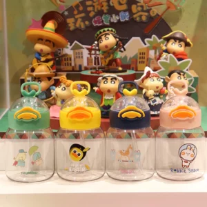 300ml Water Bottle With Straw Portable Travel Bottle Kindergarten Anti Drop Summer Cold Water Animal Water Bottle - Image 5