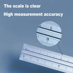 Deli Metal Ruler School Drawing Measuring Triangle Ruler for Kids Learning Angle Straight Ruler Set Office Accessories Supplies - Image 4