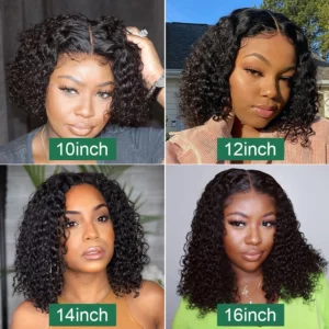 Short Bob Lace Frontal Wig Human Hair 13x4 Deep Wave 180% Density Lace Front Wigs Short Bob Wig Human Hair Lace Frontal Wigs - Image 4