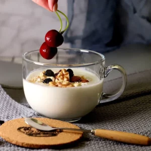 Amber Heat-resistant Transparent Glass Breakfast Oat Cup Large Capacity Water Cup High Appearance Cup Household Coffee Cups - Image 2