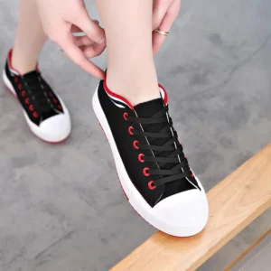 Comemore Women's Sneakers Flat Canvas Shoe White Woman Trainers Women Vulcanized Girls Running Non-leather Casual Shoes Basket - Image 3