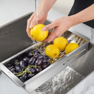 304 Stainless Steel Kitchen Sink Drain Basket Retractable Drain Rack Dish Washing Basin Chopsticks Dish Storage Shelf - Image 3