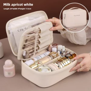 New Women's Cosmetic Bag Portable Storage Bag Large Capacity Luxury Makeup Bag Travel Organizer Essentials Toiletry Bags - Image 1
