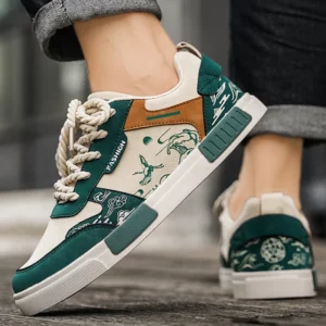 Board Shoes for Men Fashionable Anti Slip Wear-resistant Low Cut Comfortable Casual Sneaker Breathable Sports Shoes for Men - Image 3