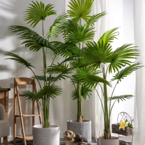 Large Light Luxury Loose Tail Sunflower Simulation Green Plant Bionic False Tree Bamboo Tropical Landscape Decoration - Image 3