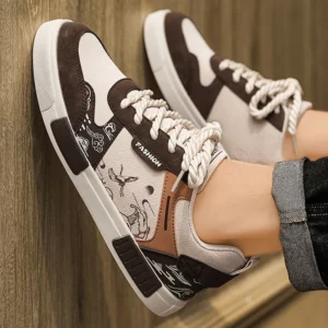 Board Shoes for Men Fashionable Anti Slip Wear-resistant Low Cut Comfortable Casual Sneaker Breathable Sports Shoes for Men - Image 4