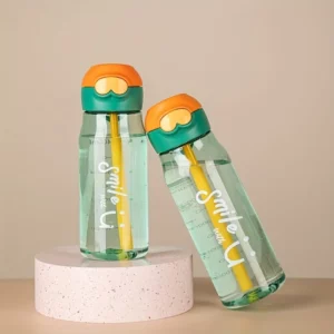480ml Simple Plastic Transparent Water Cup,Portable Leakproof Anti-Drop Water Bottle,Suitable for Outdoor Camping, Ravel - Image 4